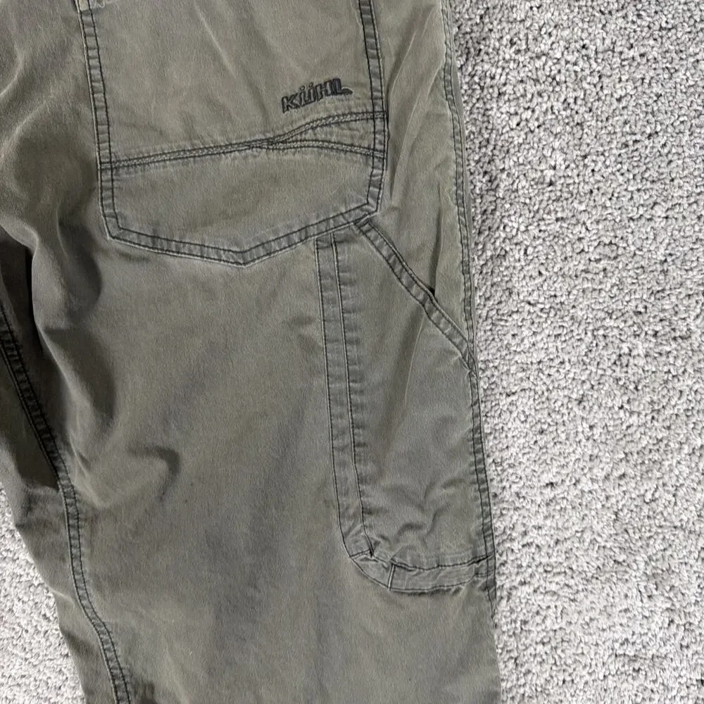 Kuhl Revolvr Pants Mens 38x36 Olive Patina Dyed Hiking Cargo Gorpcore Faded
